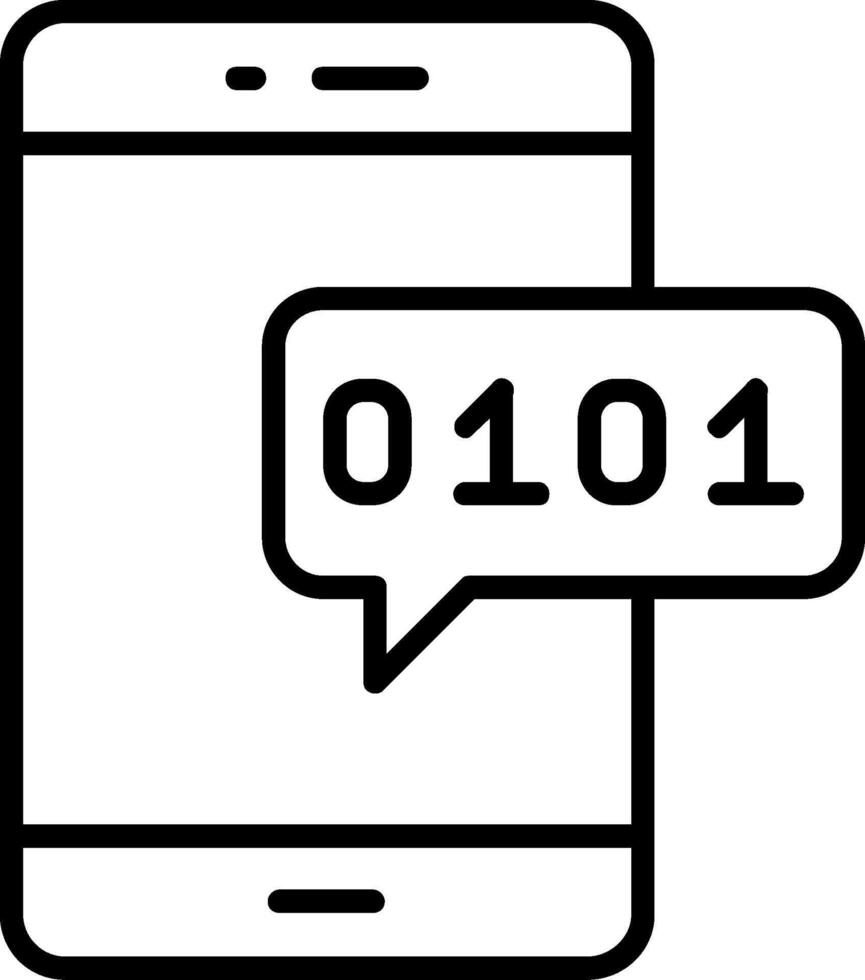 Mobile Line Icon vector