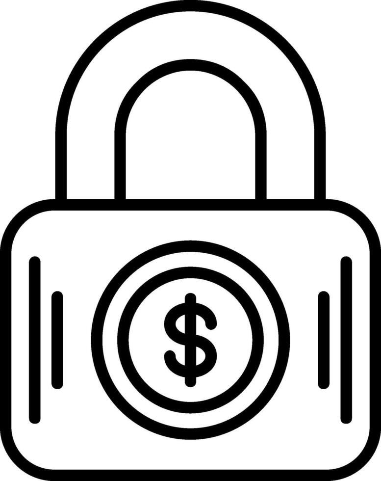 Padlock Line Icon vector