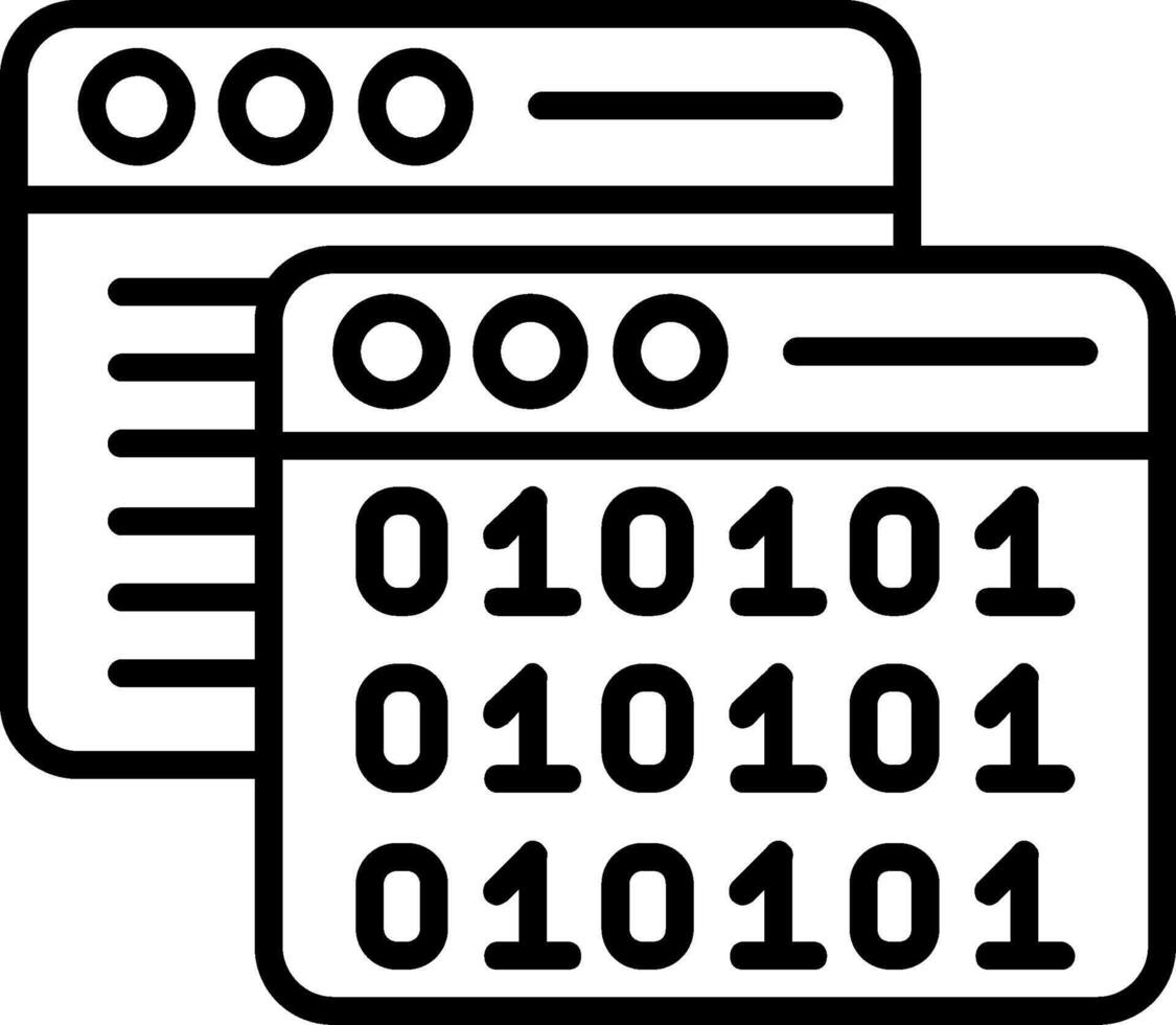 Browser Line Icon vector