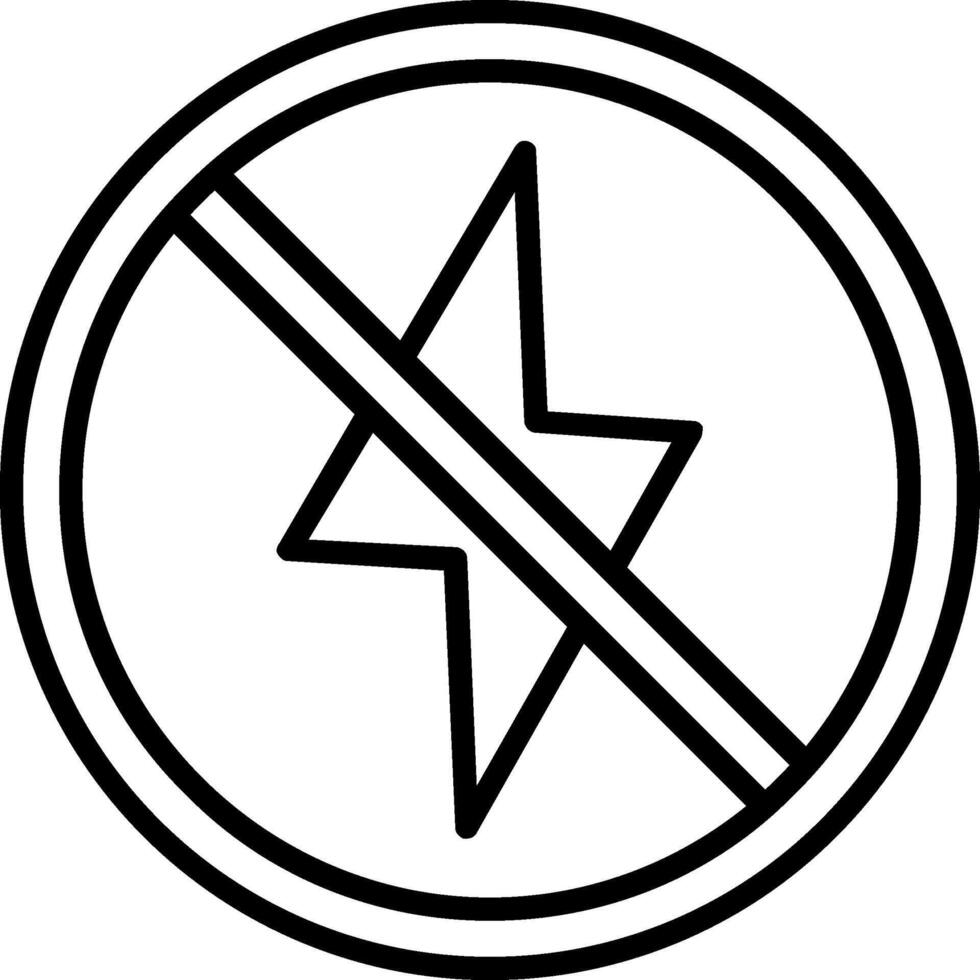 Prohibited Sign Line Icon vector