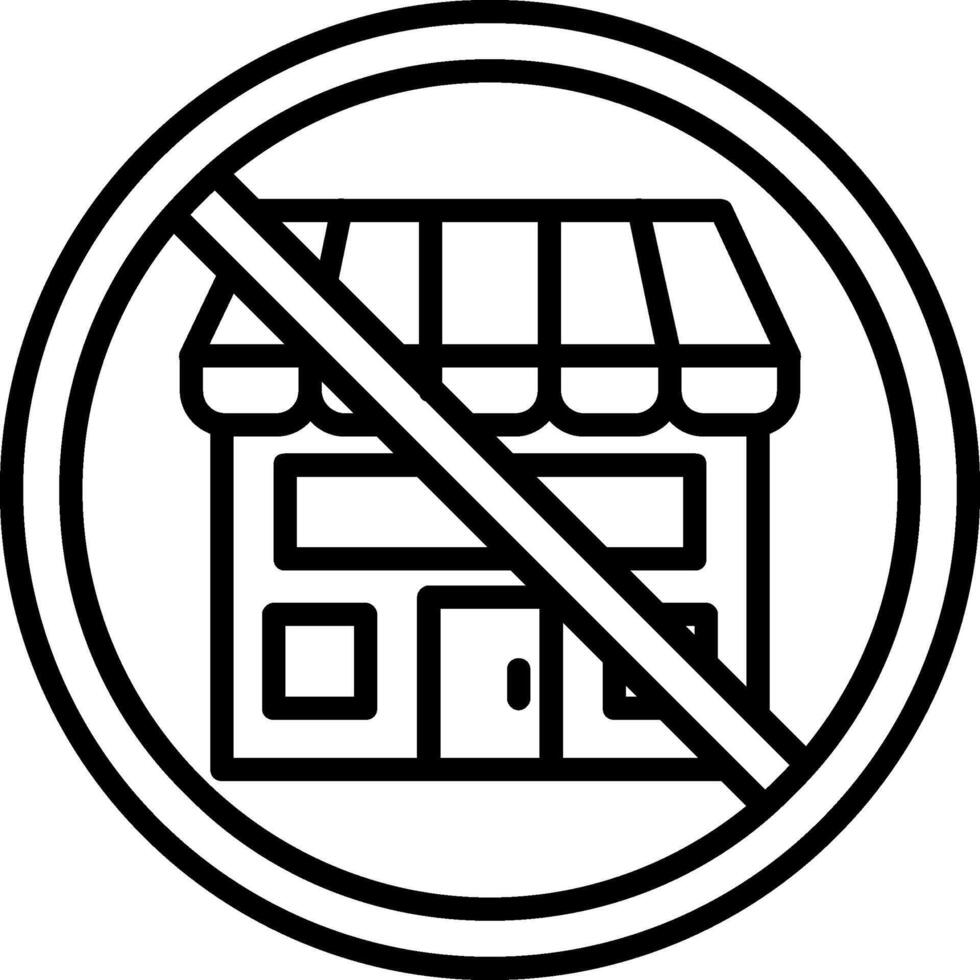 prohibido firmar línea icono vector