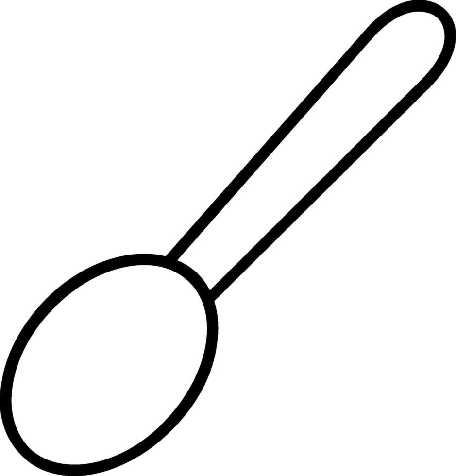 Spoon Line Icon vector