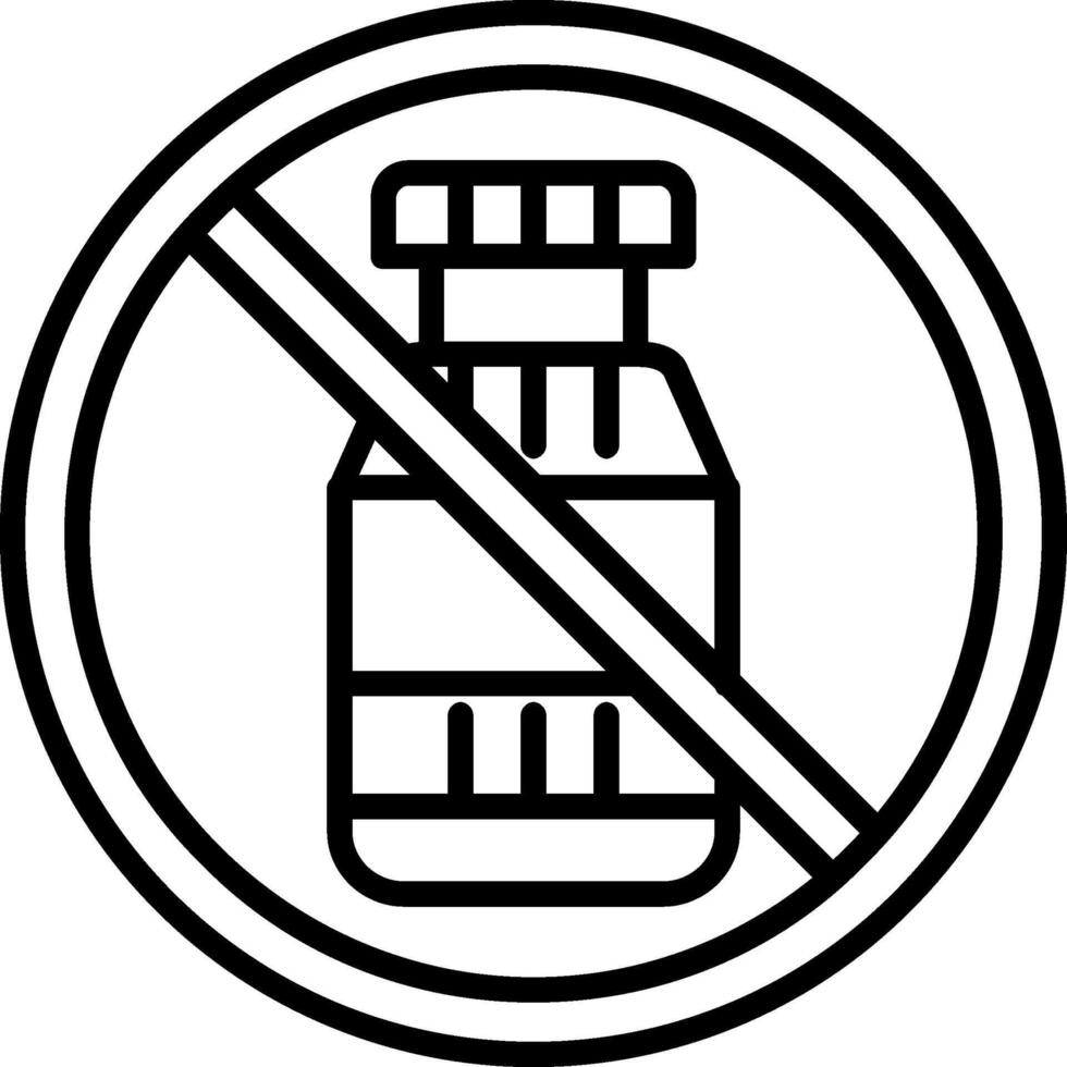 Prohibited Sign Line Icon vector