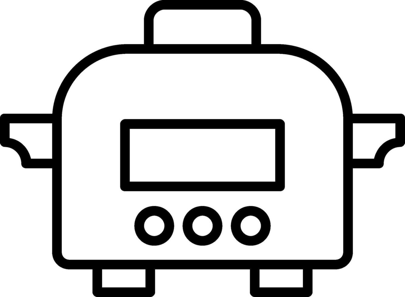 lento Horno línea icono vector