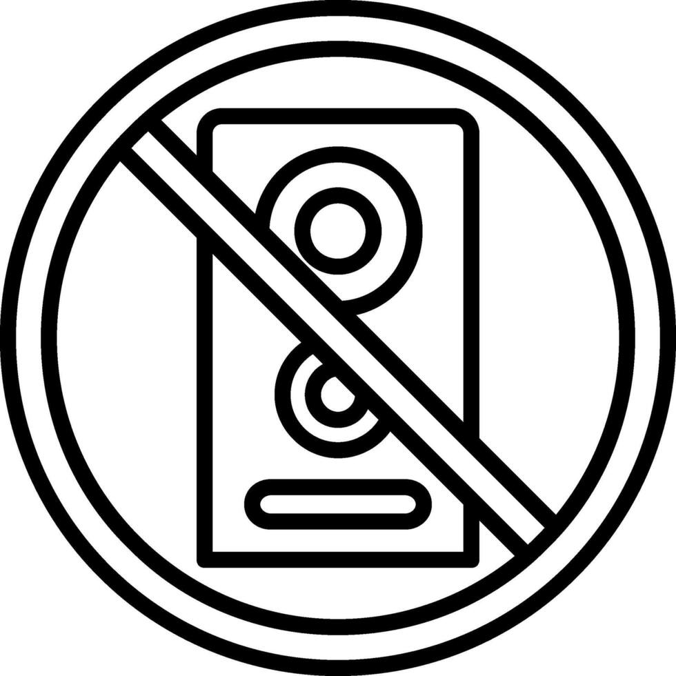 No speaker Line Icon vector