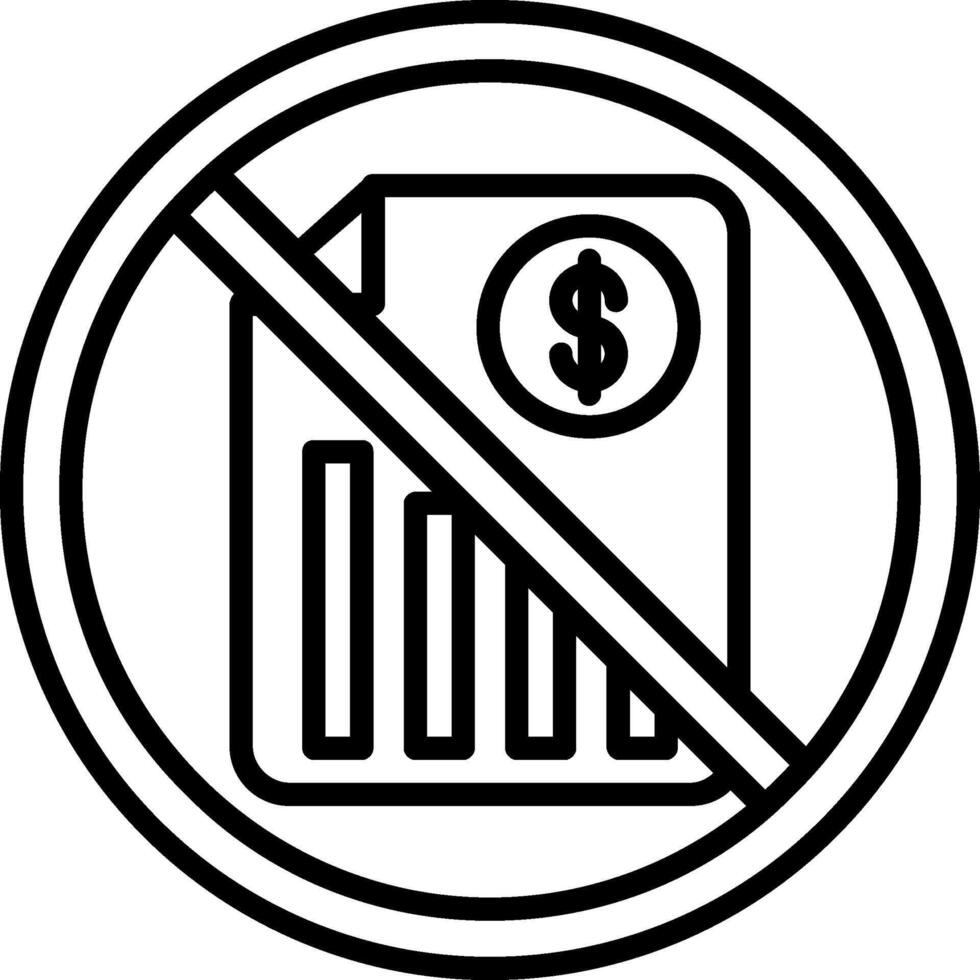 Prohibited Sign Line Icon vector