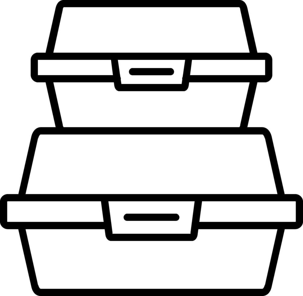 Food Container Line Icon vector