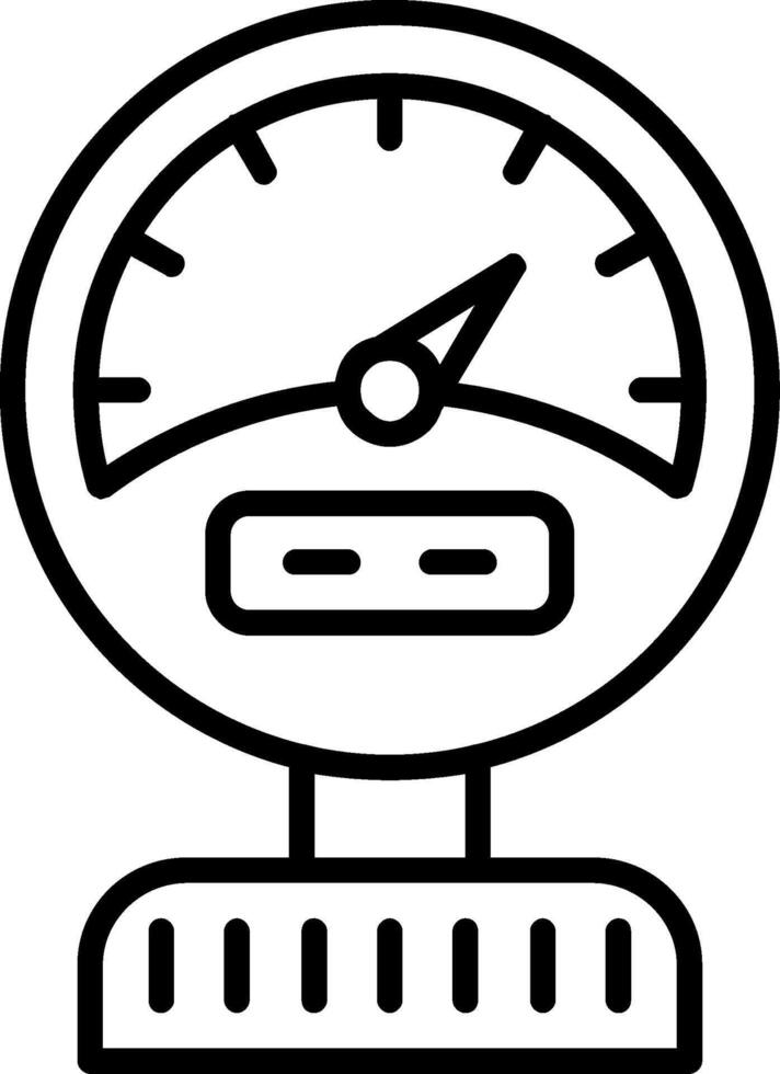 Pressure Gauge Line Icon vector