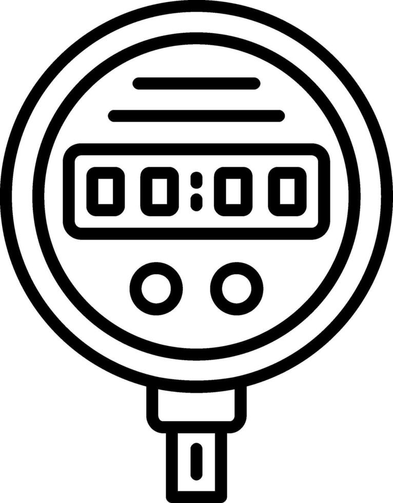 Pressure Gauge Line Icon vector