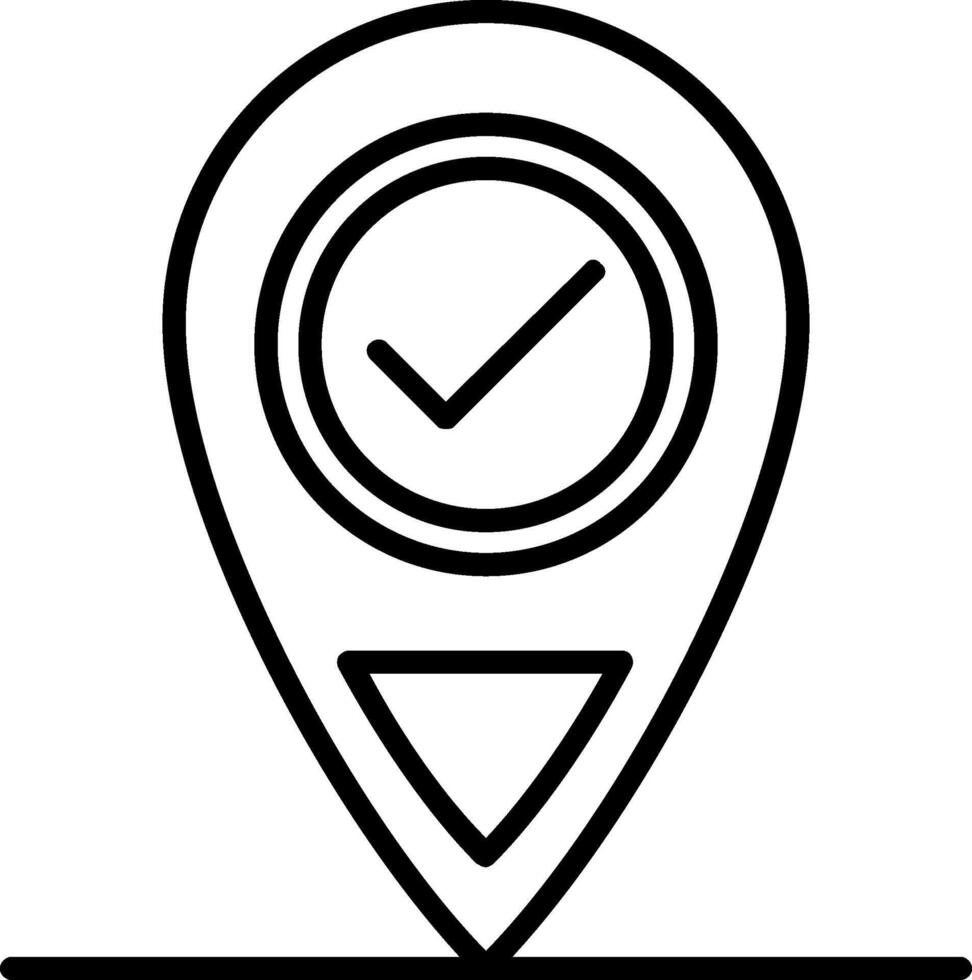 Location Line Icon vector