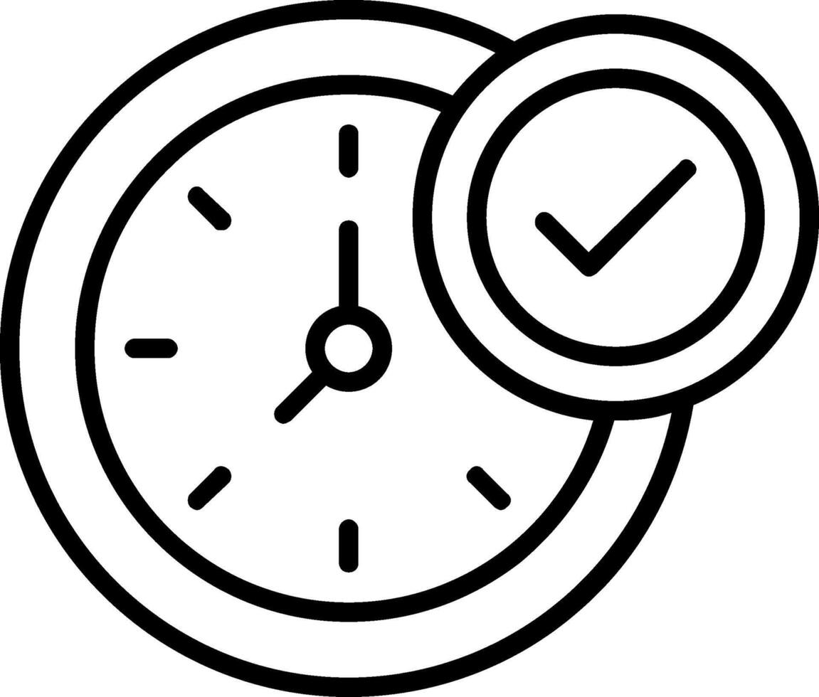Clock Line Icon vector