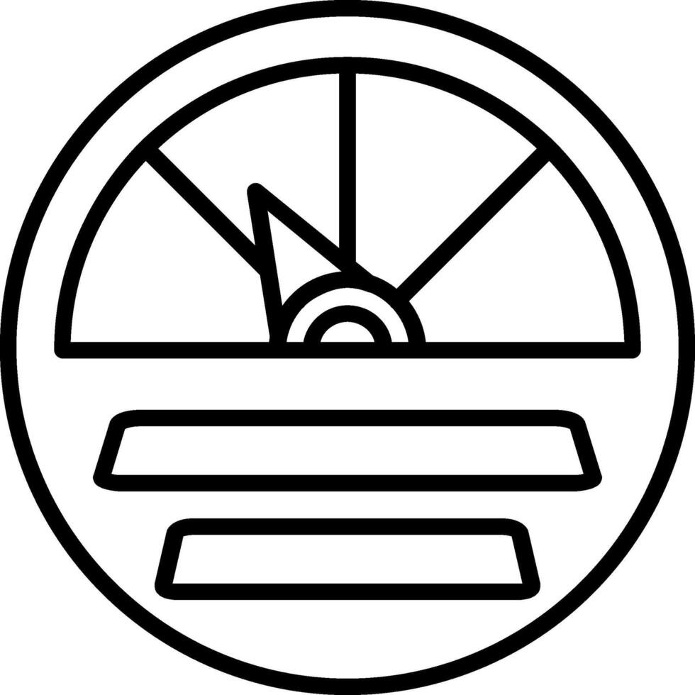 Gauge Line Icon vector