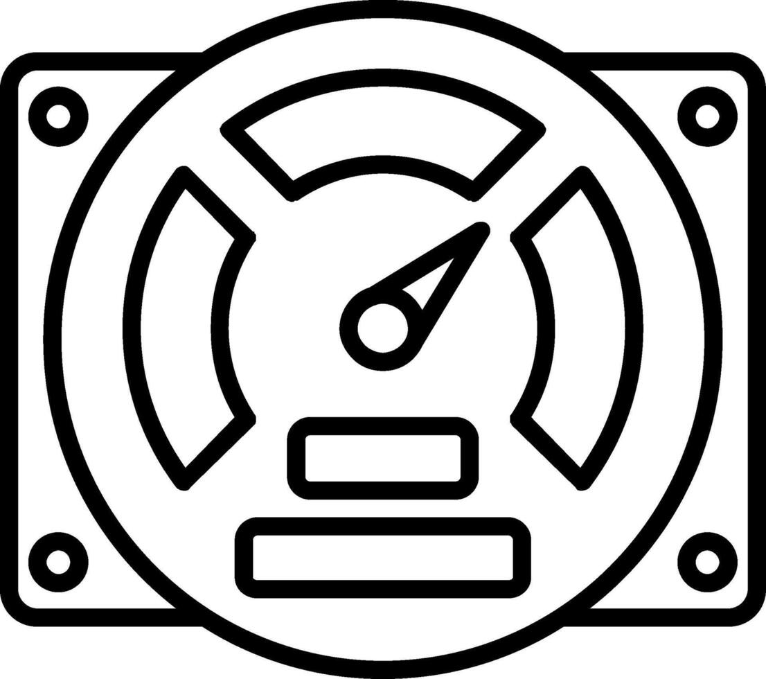 Gauge Line Icon vector