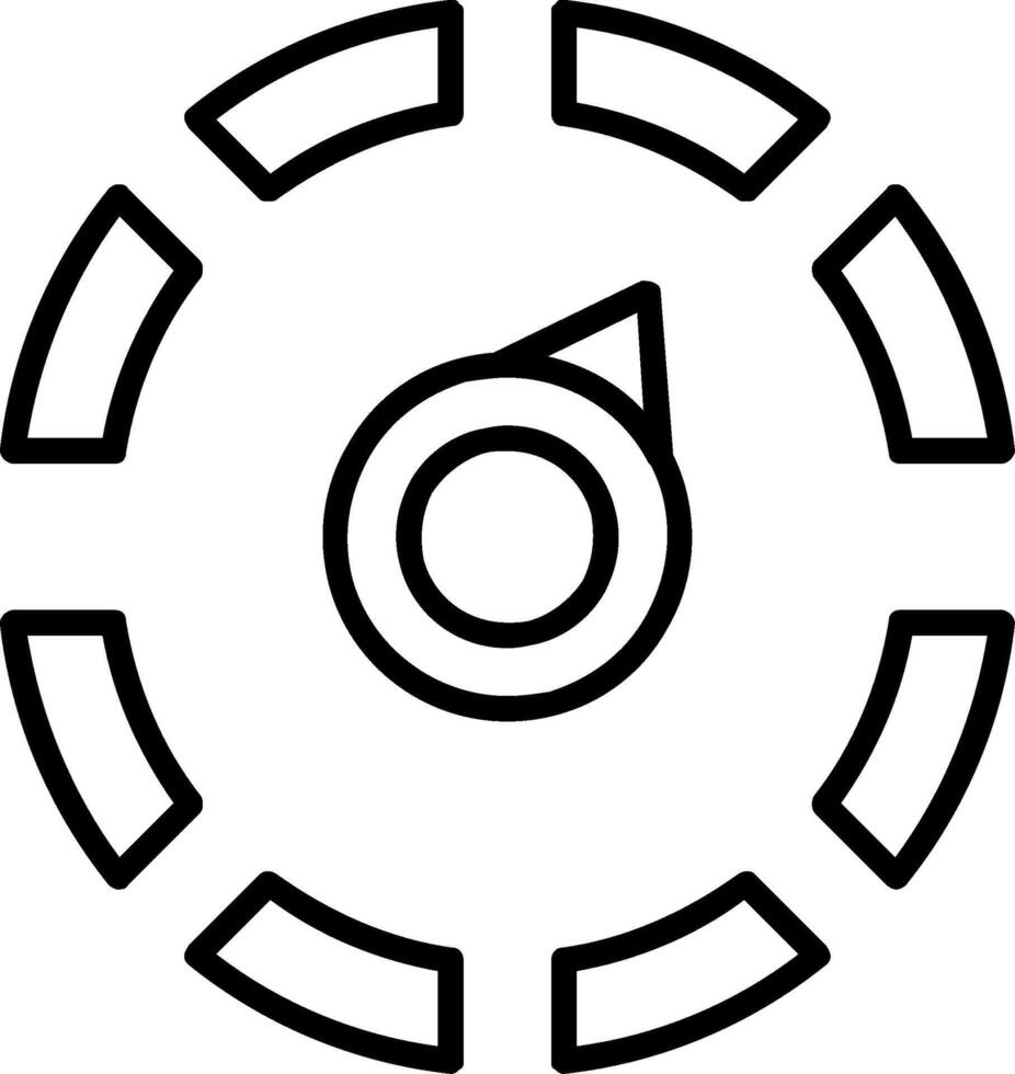 icono de línea de calibre vector