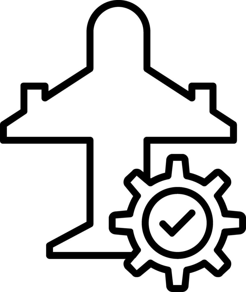 icono de línea de vuelo vector