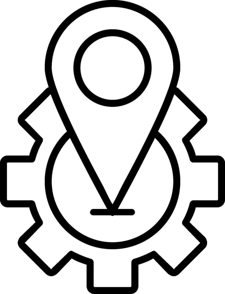Location Line Icon vector