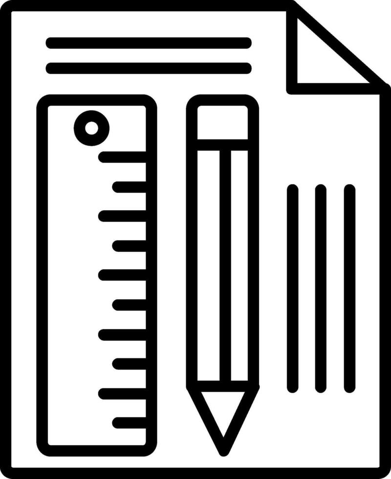 Measuring Tool Line Icon vector