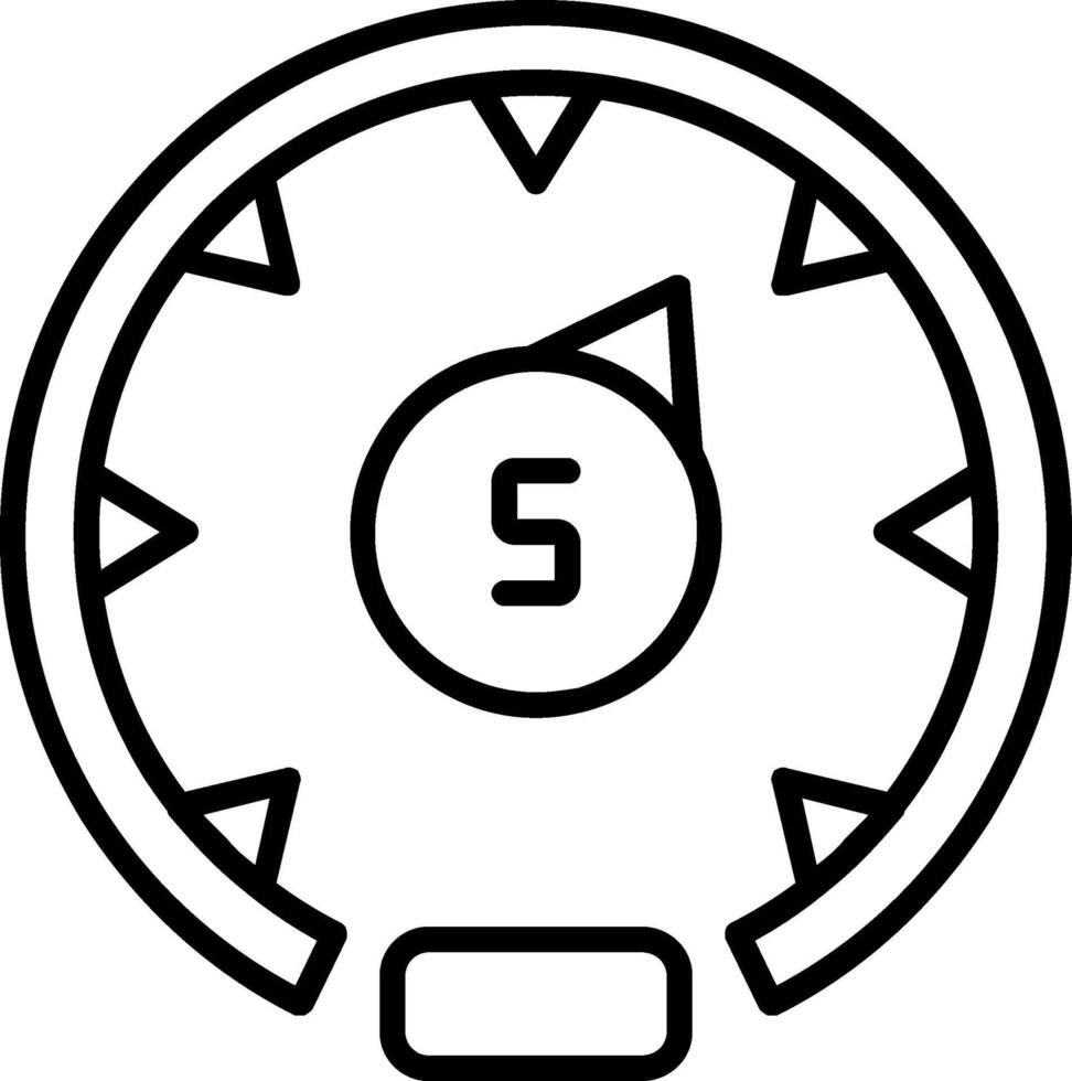 Gauge Line Icon vector