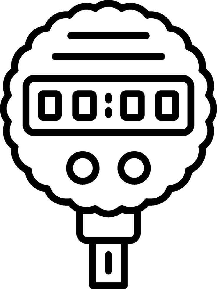 Pressure Gauge Line Icon vector