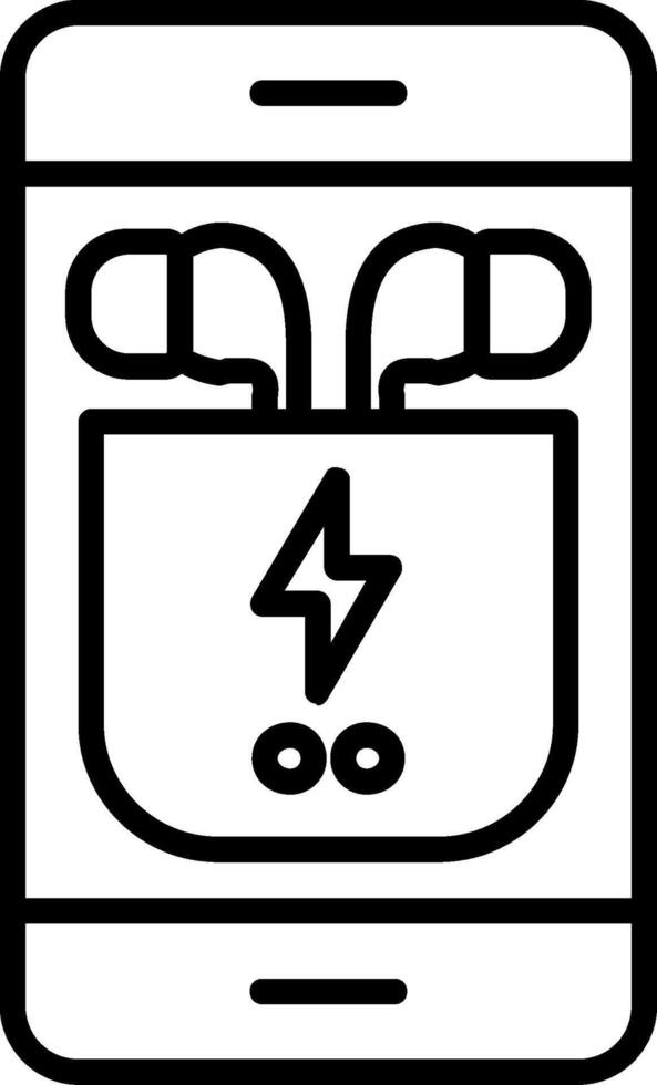 Earbuds Line Icon vector