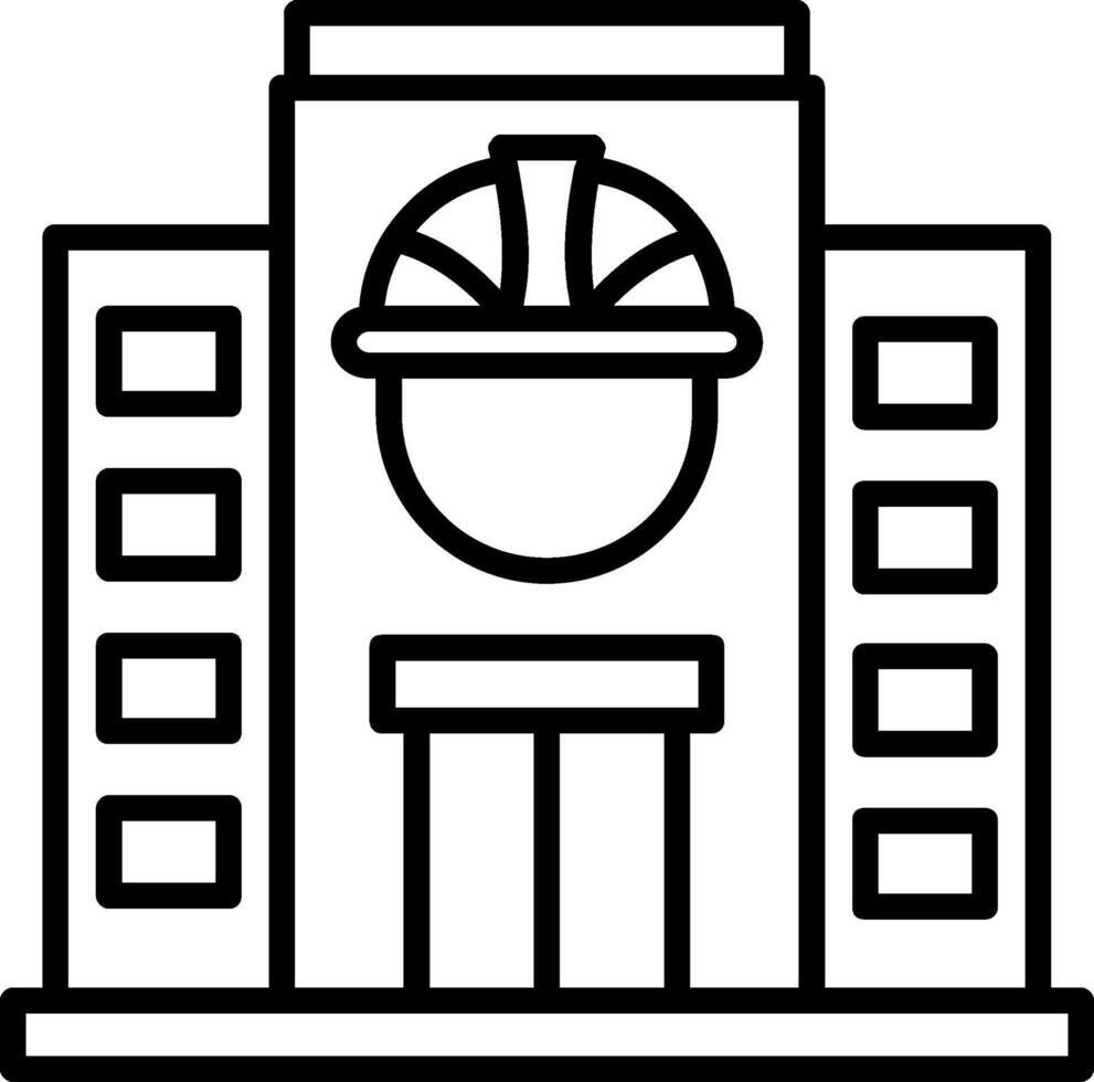 Building Line Icon vector