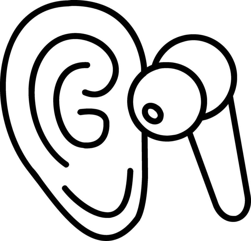 Listen Line Icon vector