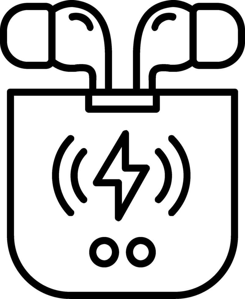 Earbuds Line Icon vector