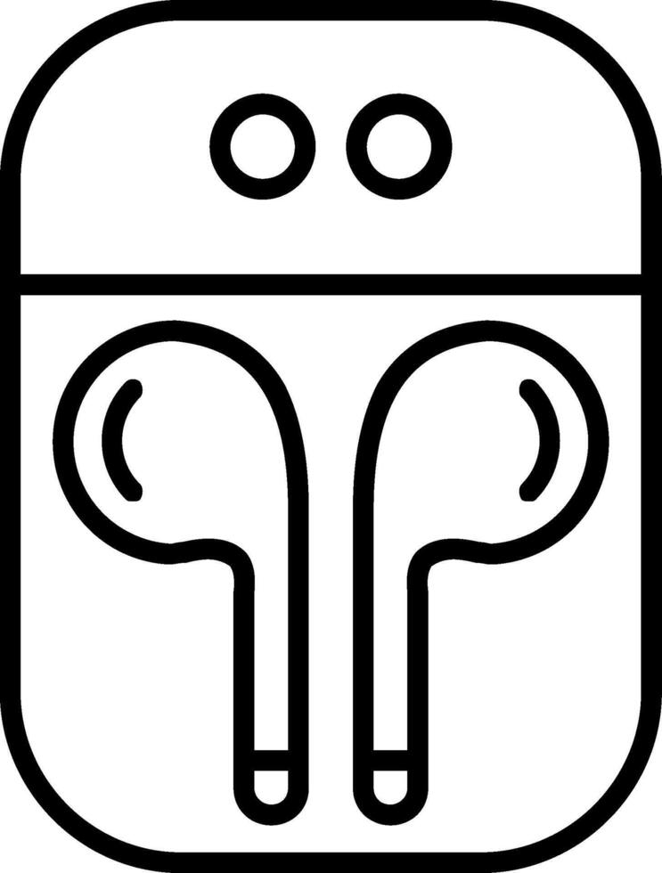 Earbuds Line Icon vector