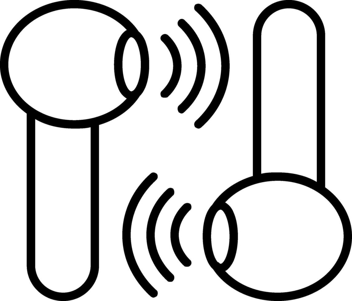 Earbud Line Icon vector