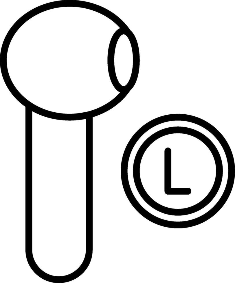 Earbud Line Icon vector