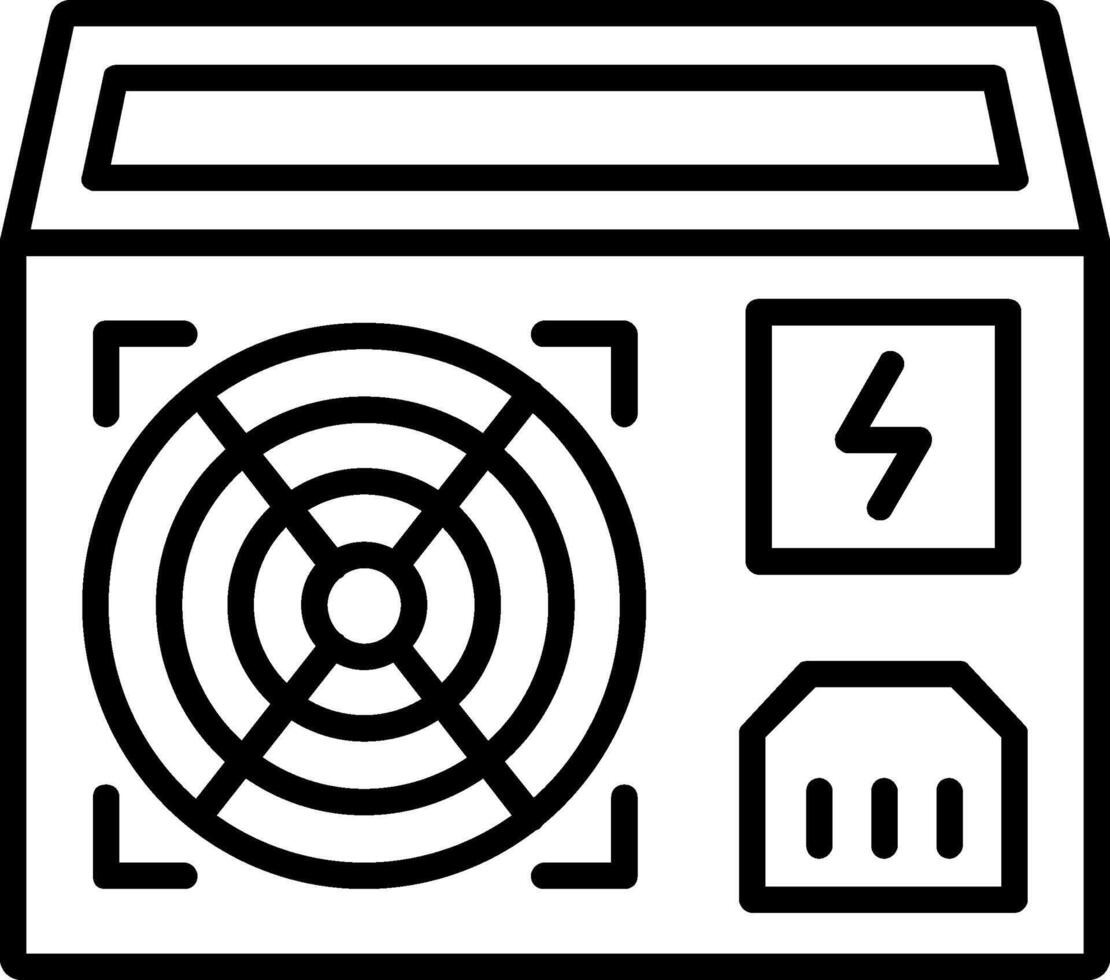 Power Supply Line Icon vector
