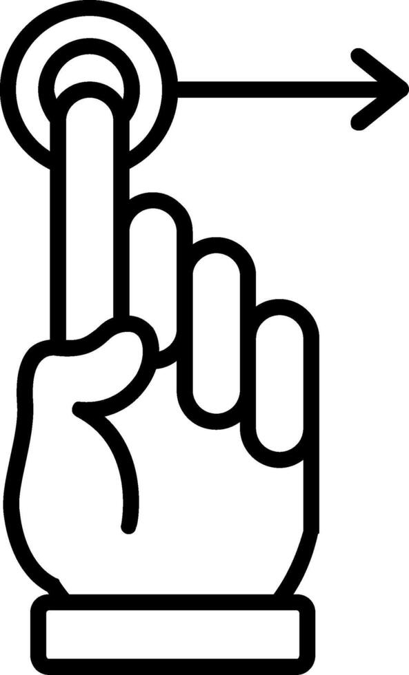 Hand Drag Line Icon vector