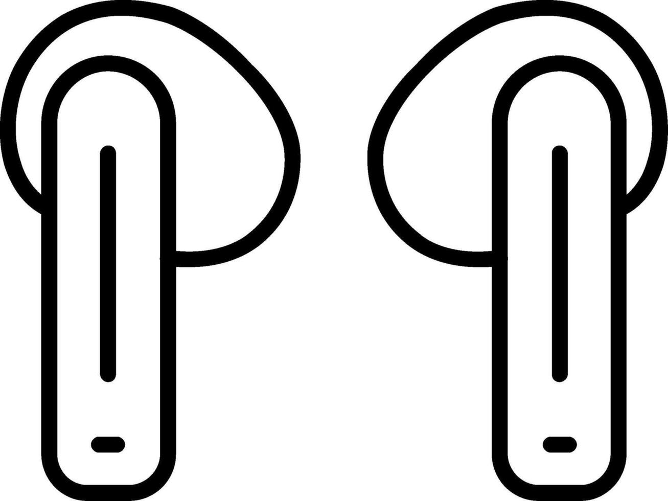 Earbuds Line Icon vector