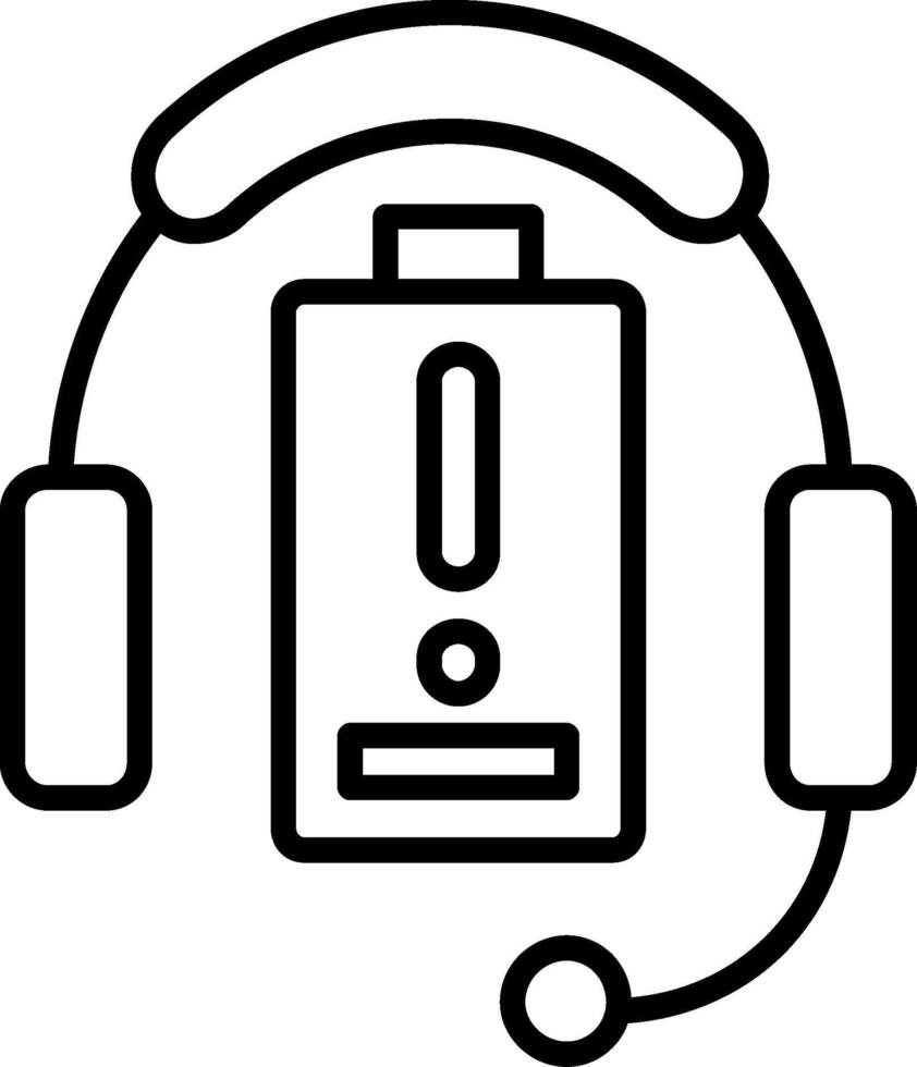 icono de línea de auriculares vector