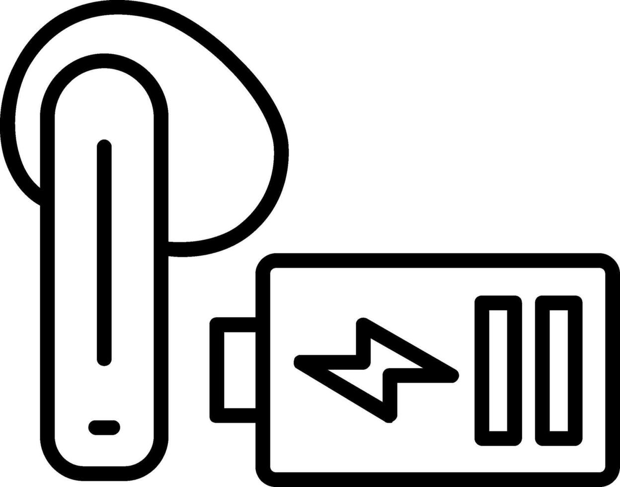 Earbuds Line Icon vector