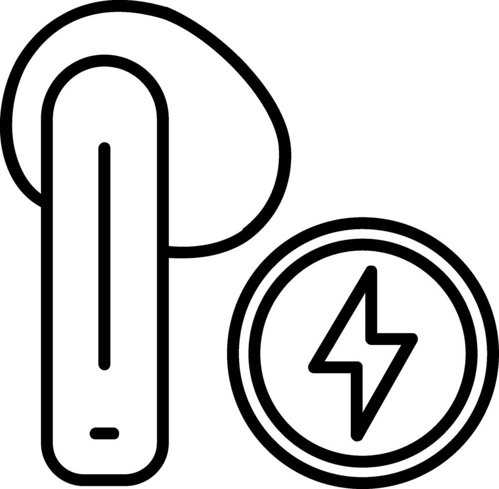 Earbud Line Icon vector