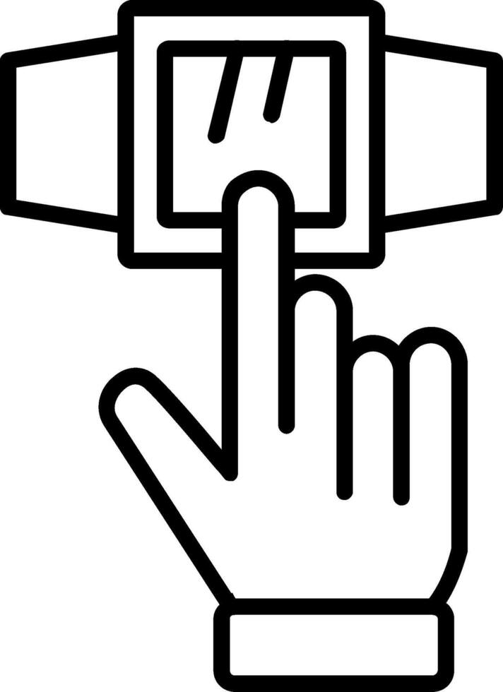 Smartwatch Line Icon vector