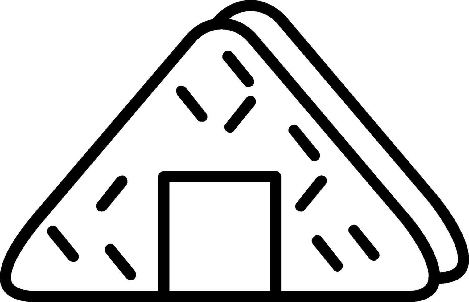 Onigiri Line Icon vector