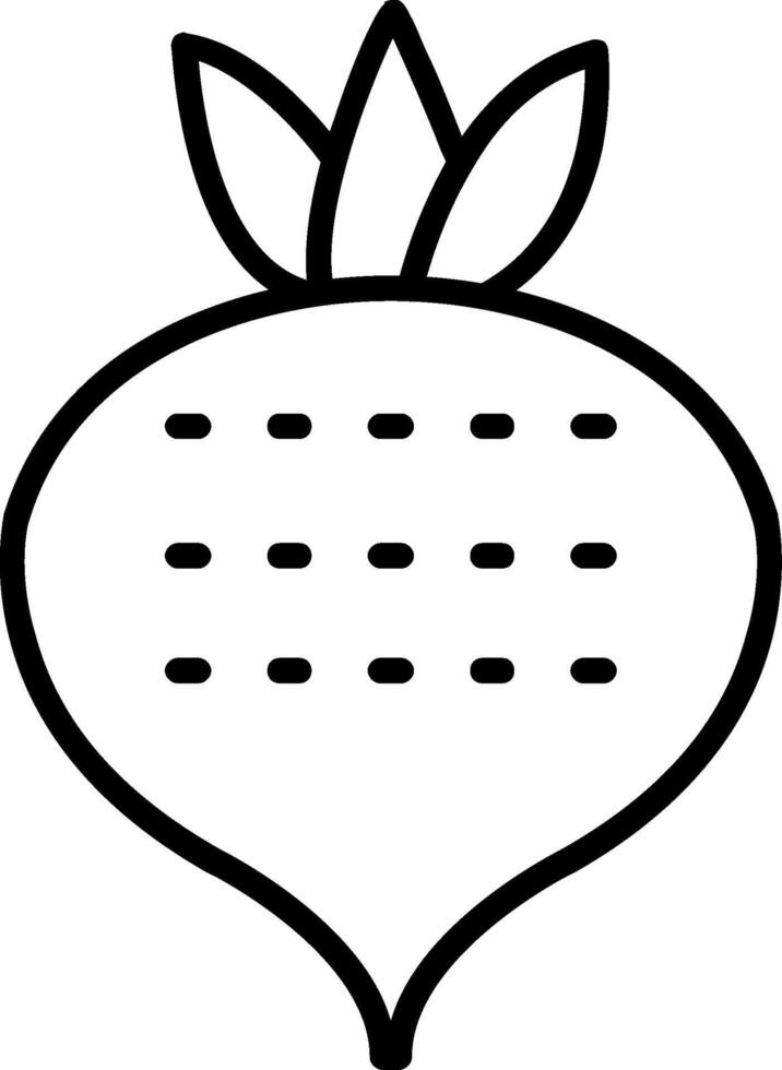 Turnip Line Icon vector