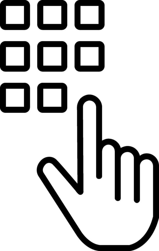 Dial Line Icon vector