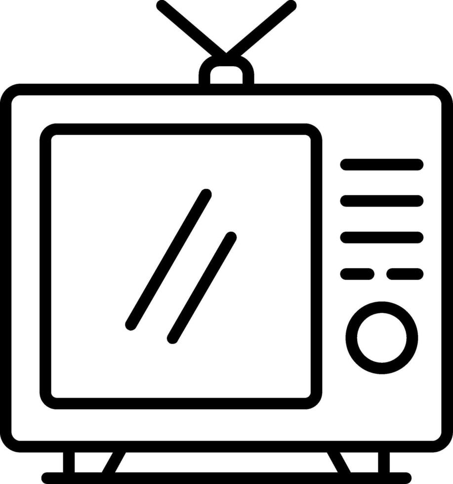 Tv Line Icon vector