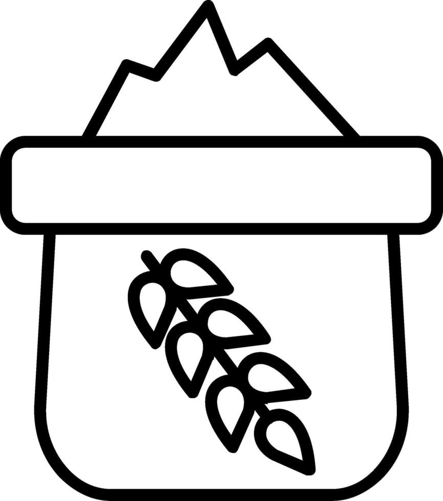 Flour Line Icon vector