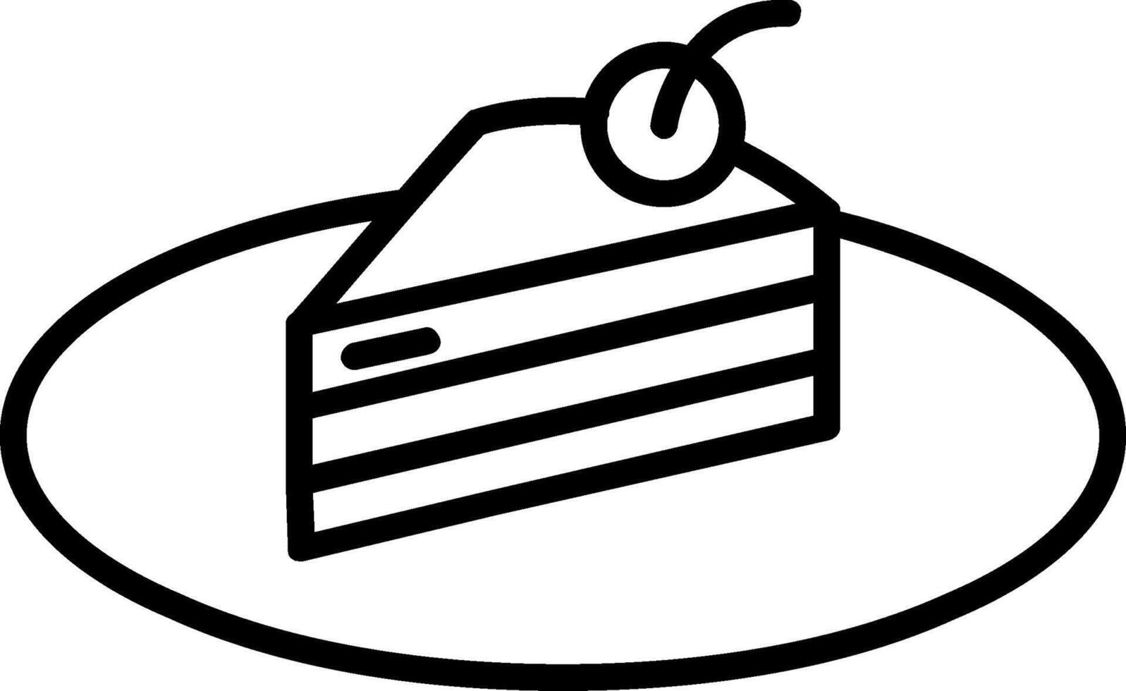 Piece Of Cake Line Icon vector