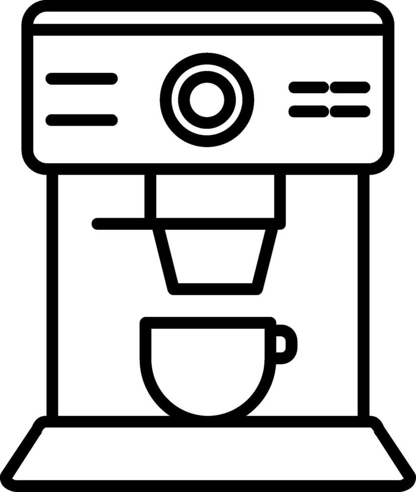 Coffee Machine Line Icon vector