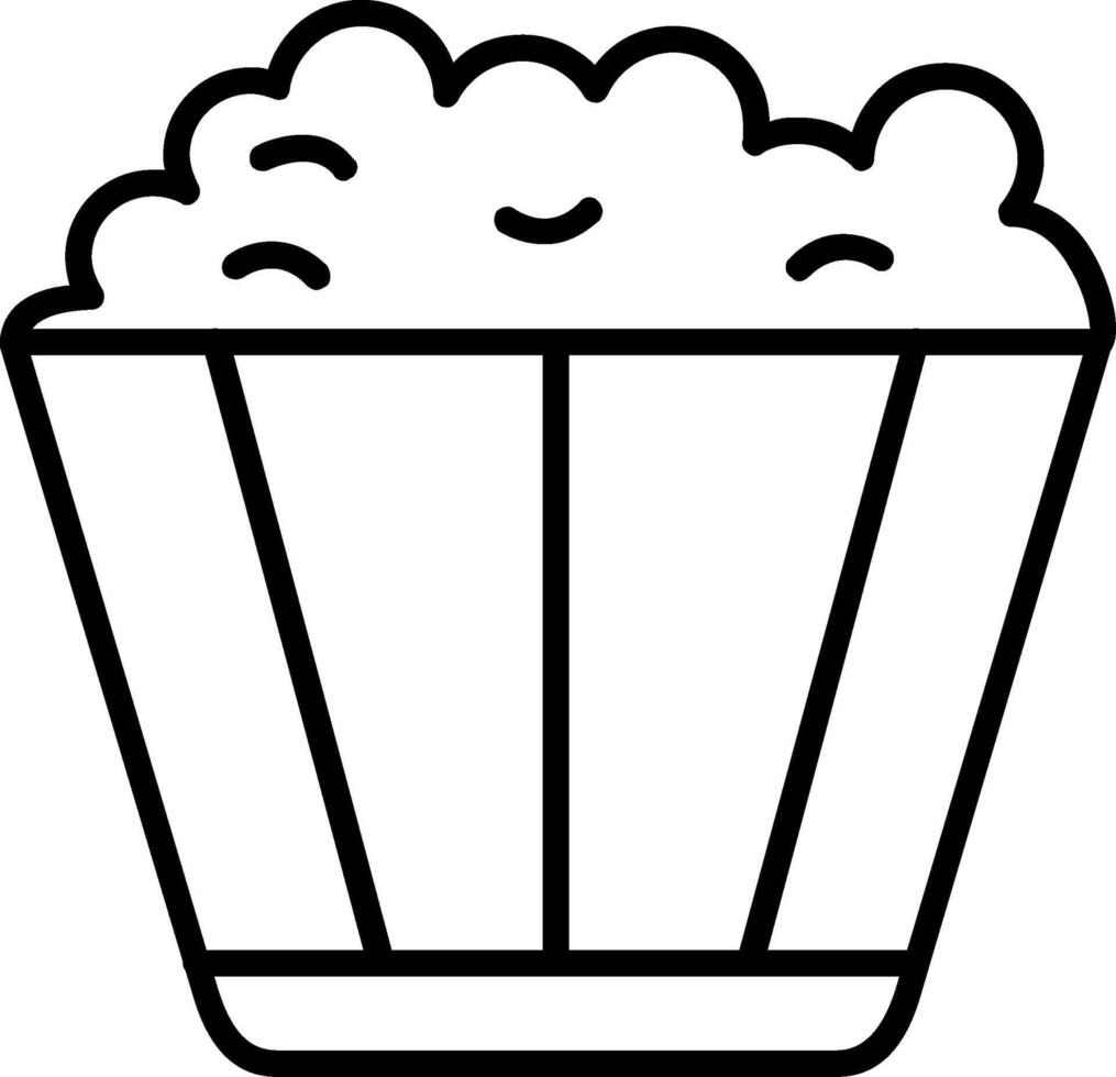 Popcorn Line Icon vector