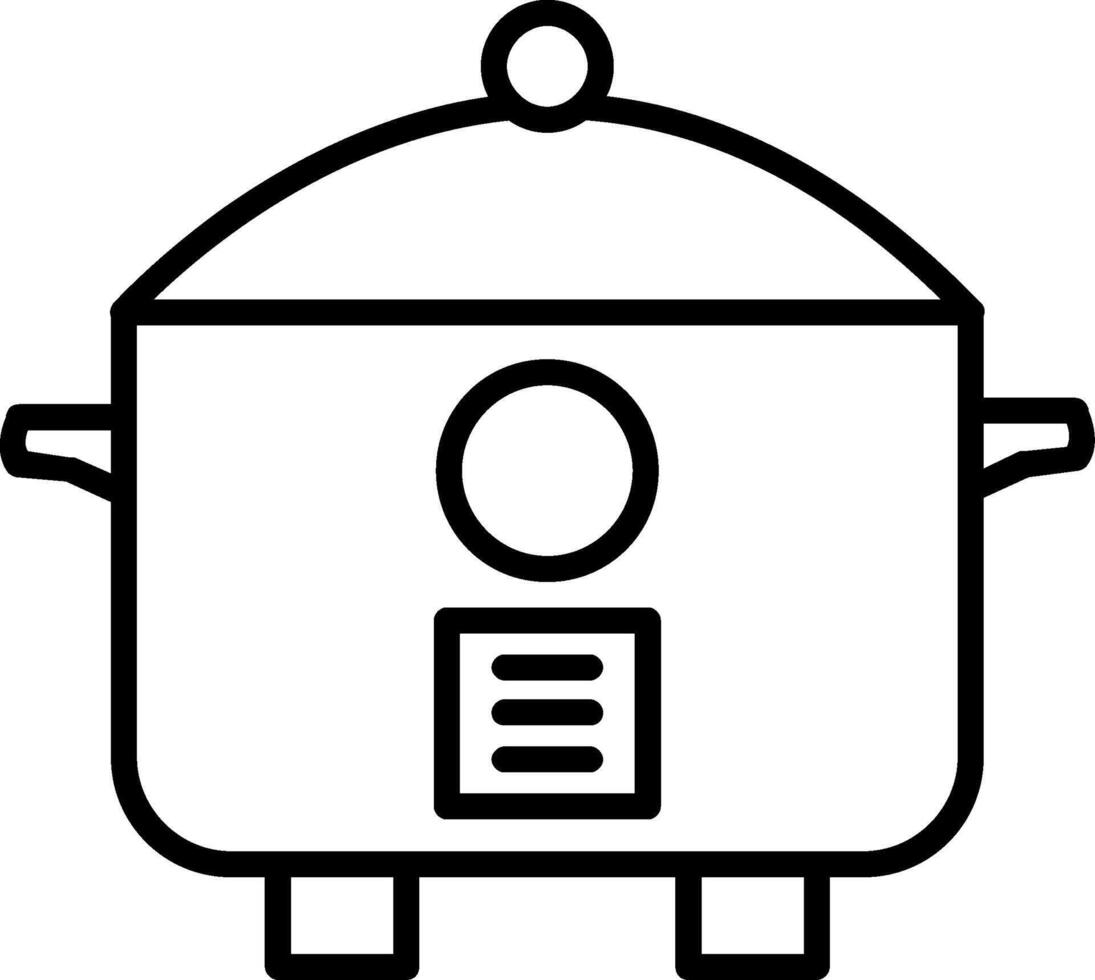 Rice Cooker Line Icon vector