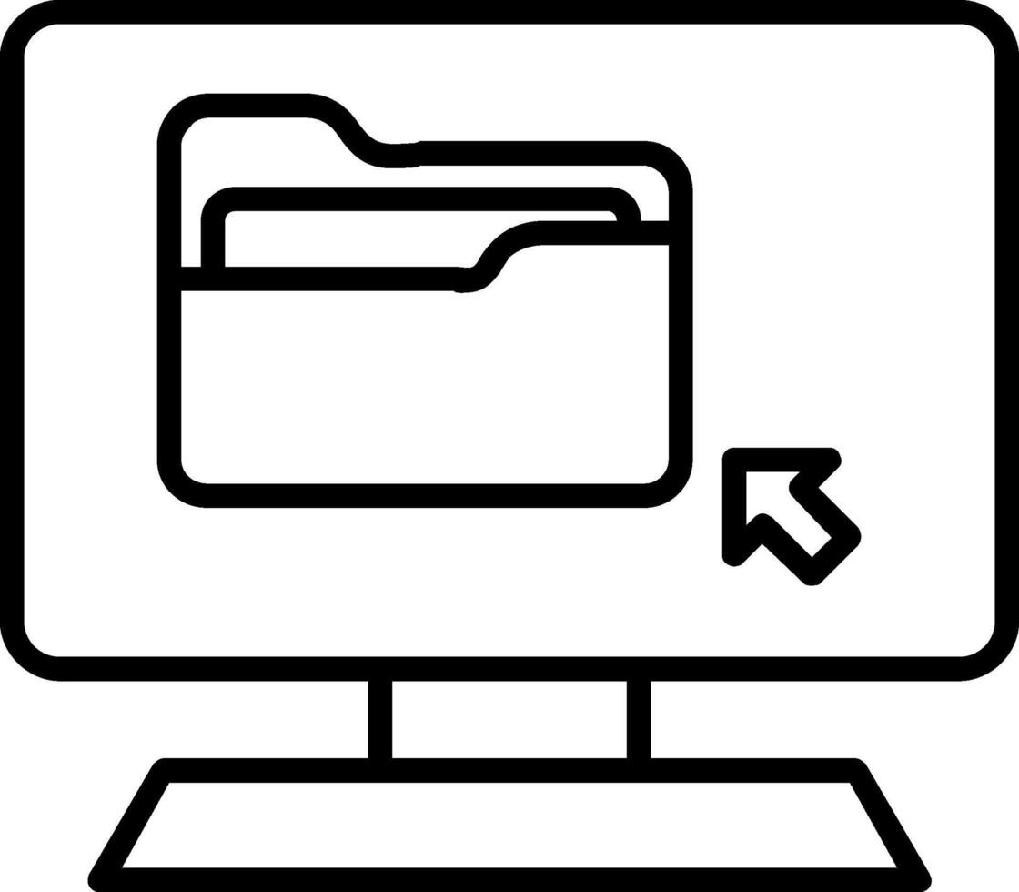 Folder Line Icon vector