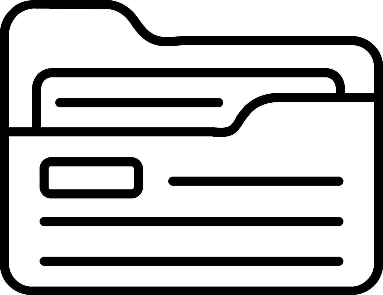 Folder Line Icon vector