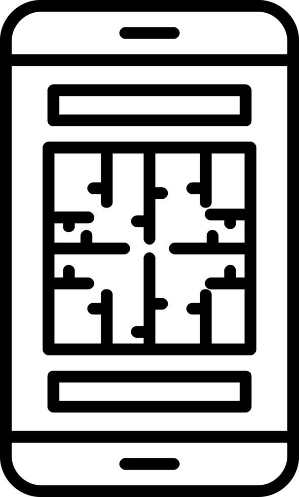 Maze Line Icon vector