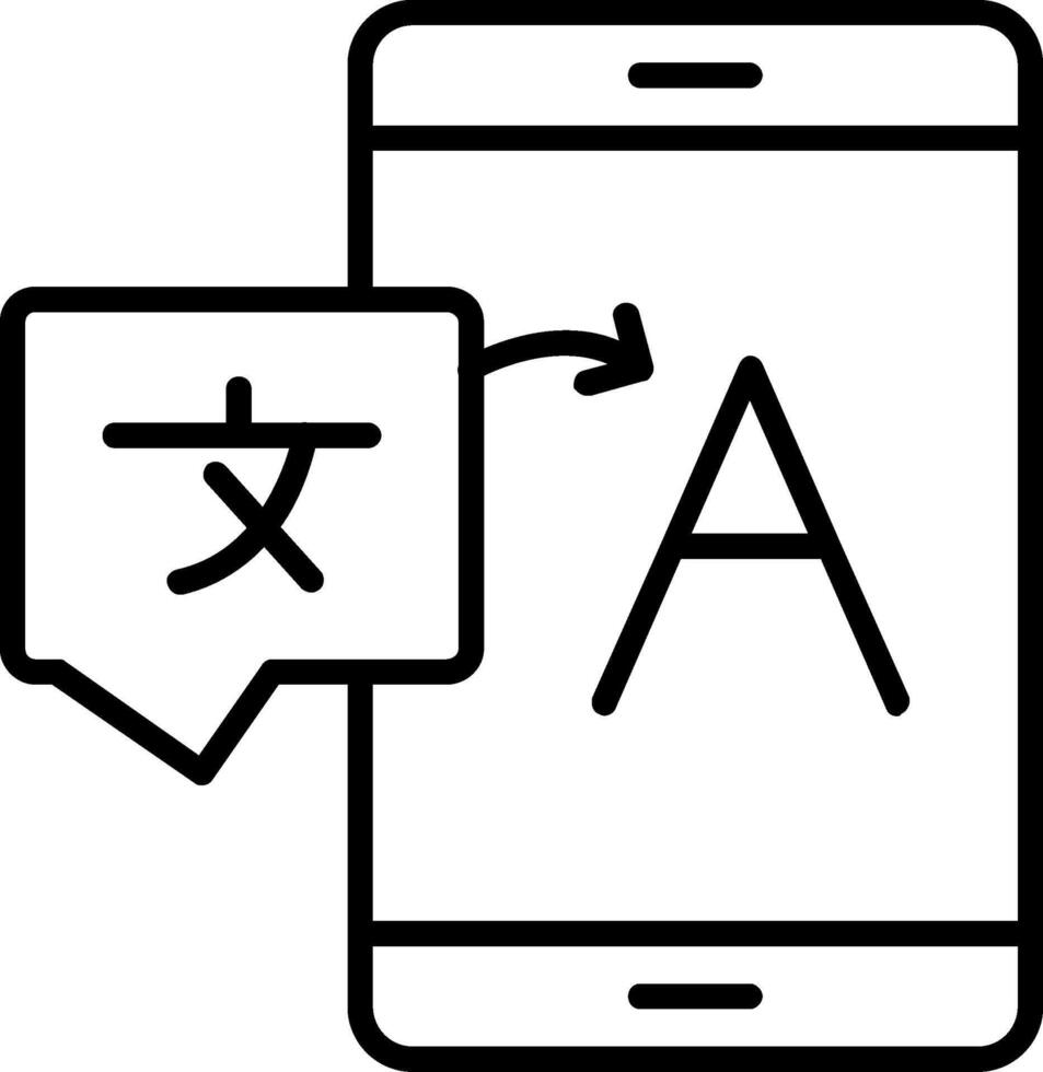 Translation Line Icon vector